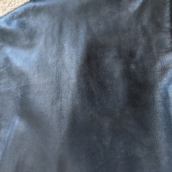 Dkny Black Leather Motorcycle Vest - Picture 14 of 14